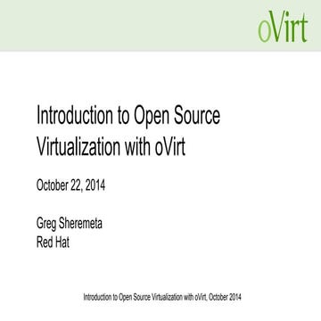 Introduction to oVirt