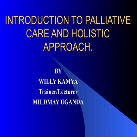 Introduction to palliative care