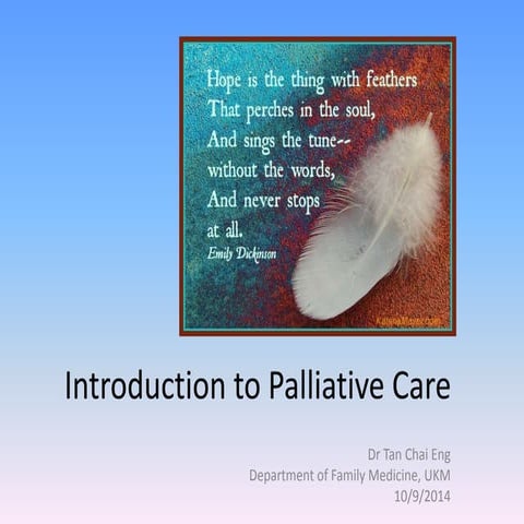 Introduction to palliative care