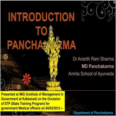 Introduction to panchakarma