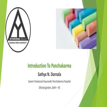 Introduction To Panchakarma