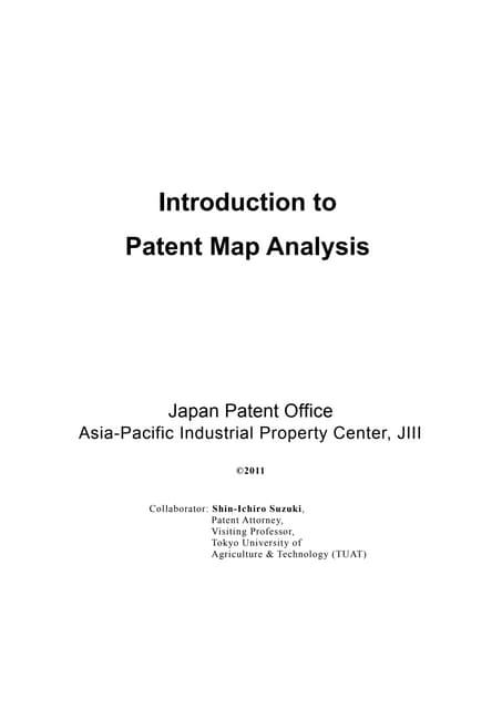 Introduction to patent map analysis...