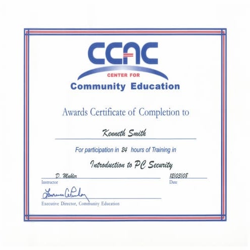 Introduction To Pc Security December2008 Ken