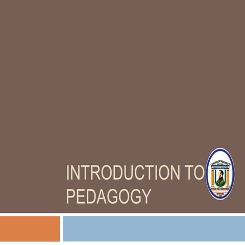 Introduction to Pedagogy
