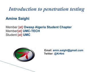 Introduction to penetration testing