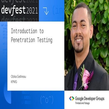 Introduction to Penetration testing - GDG DevFest Caribbean 2021 presentation