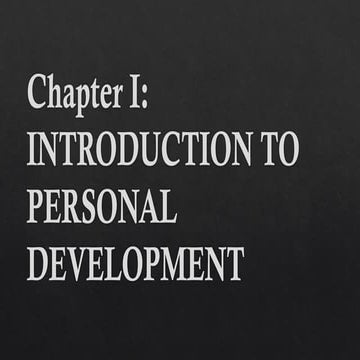 Comprehensive Introduction to Personal Development and Human Growth | PPTX