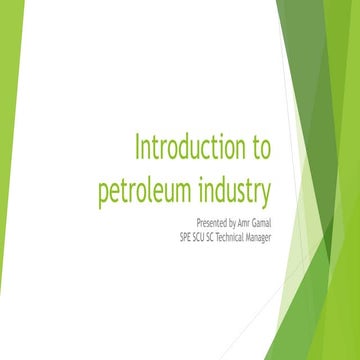 Introduction to petroleum industry