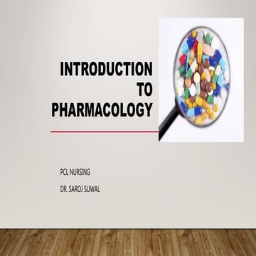 Introduction to pharmacology for PCL Nursing