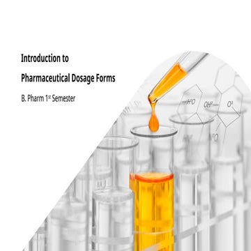 Introduction to Dosage Forms | PPT