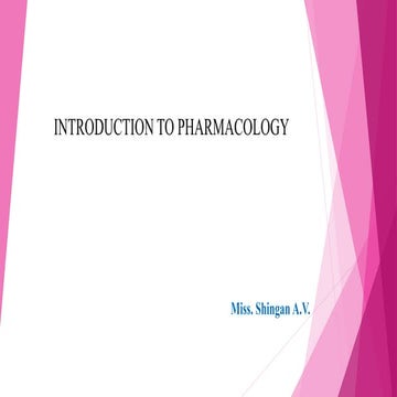Introduction to pharmacology