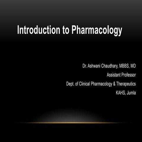 Introduction to pharmacy | PPTX