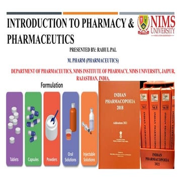 Introduction to Pharmacy & Pharmaceutics.pptx