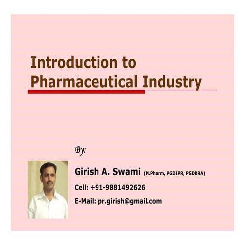 Introduction to pharma industry