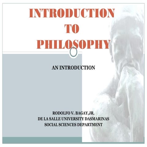 Introduction to philosophy