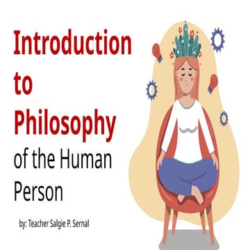 Philosophy 11 -Introduction to philosophy of human person | PPTX
