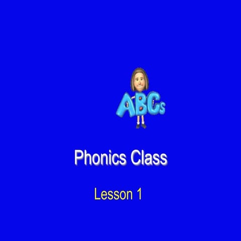 Introduction to phonics   lesson 1