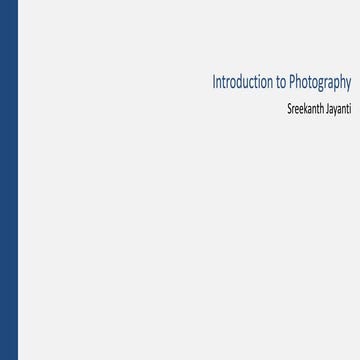 Introduction to Photography