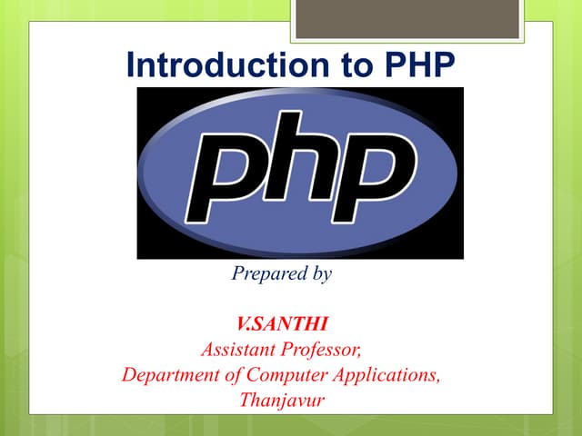 Introduction to PHP.ppt