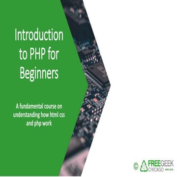 Introduction to php for absolute beginners | PPTX