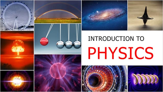 Introduction to physics--Branches of Physics--Importance of physics
