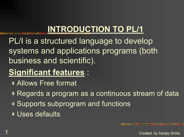 Introduction to IBM PL/1 Programming Language | PDF