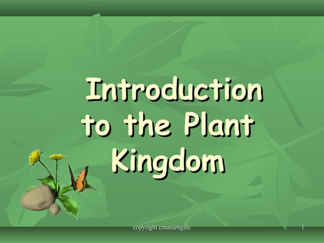 Introduction to plants