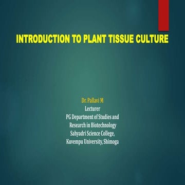 Introduction to plant tissue culture...