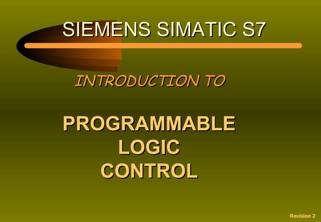 Introduction to  plc (s7)­ 