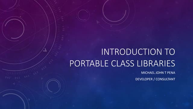 Introduction to portable class libraries