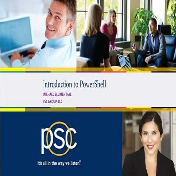 Introduction to PowerShell - Presented to the SDC Nov 3, 2014 | PPT