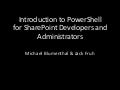 Introduction to PowerShell - Be a PowerShell Hero - SPFest workshop