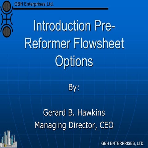 Introduction to Pre-reformer Flowsheet Options