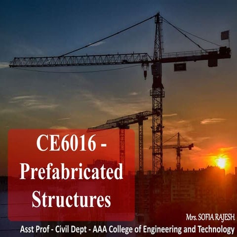 An Introduction to Prefabricated structures