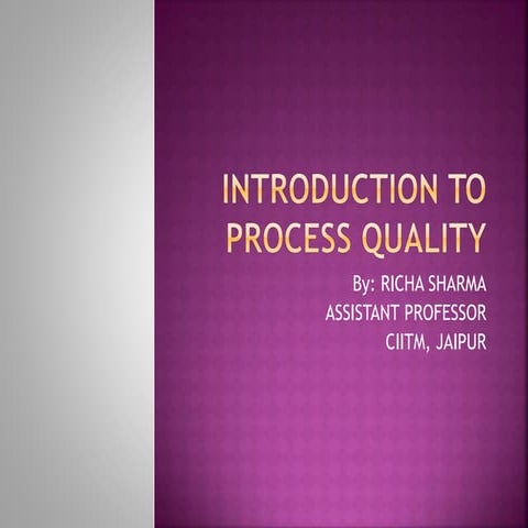 Introduction to process of quality (1)