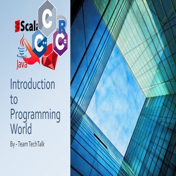Introduction to programming world | PPT