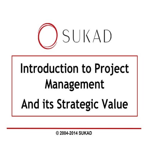 Introduction to Project Management