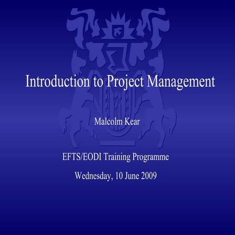 Introductionto projectmanagement