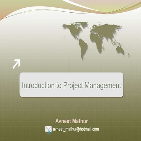 Introduction to project management.ppt for | PPT