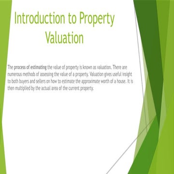 Introduction to property valuation