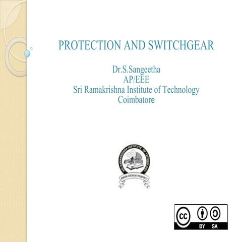 Introduction to protection and switchgear