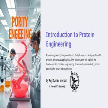 Introduction to Protein Engineering on Slideshare by Raj Kumar Mandal