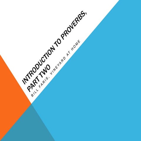 The People of Proverbs: Introduction | PPT