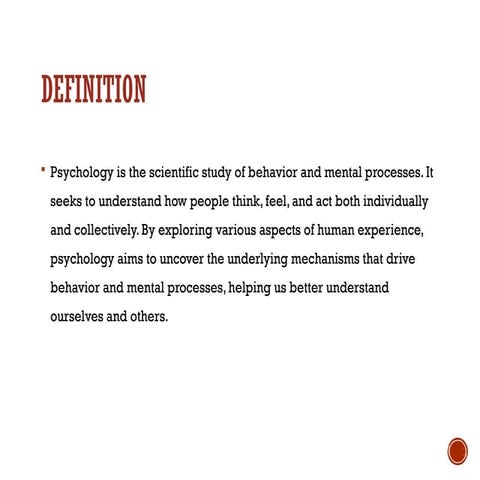 Introduction to Psychlogy.presentation ppt