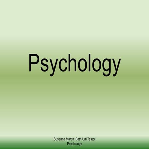 Introduction to psychology | PPTX