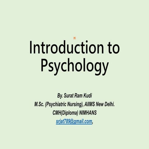 Introduction and method of psychology