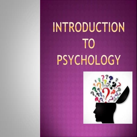 Introduction to psychology