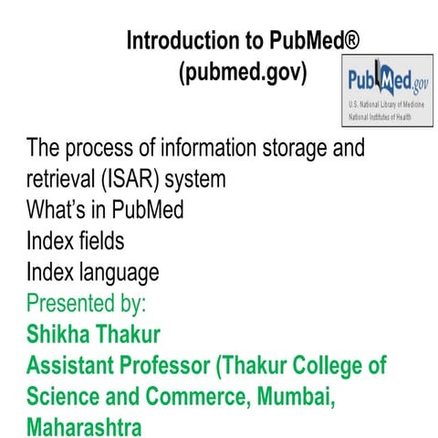 Introduction to Pubmed