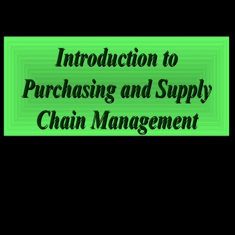 Introduction to purchasing and supply chain management | Factors Driving SCM ...