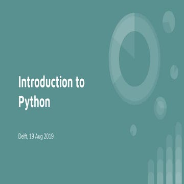 Introduction to python | PPT